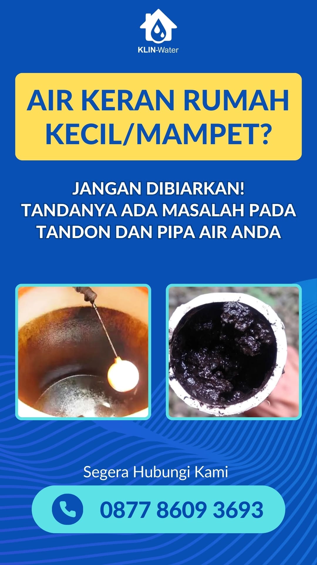 pusing air keran rumah kecil mampet